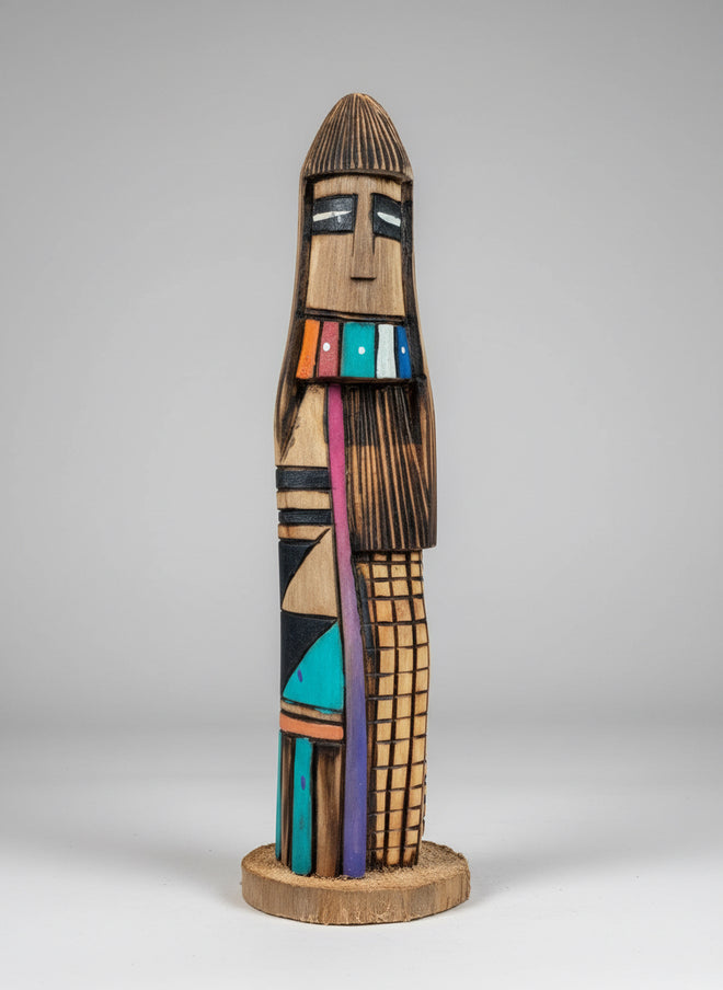 8.5-inch Kachina Sculpture by Navajo Artist Jerome Totsoni