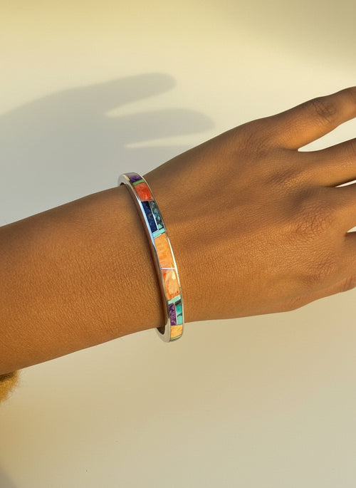 Multi Stone Navajo Stone Inlaid Cuff