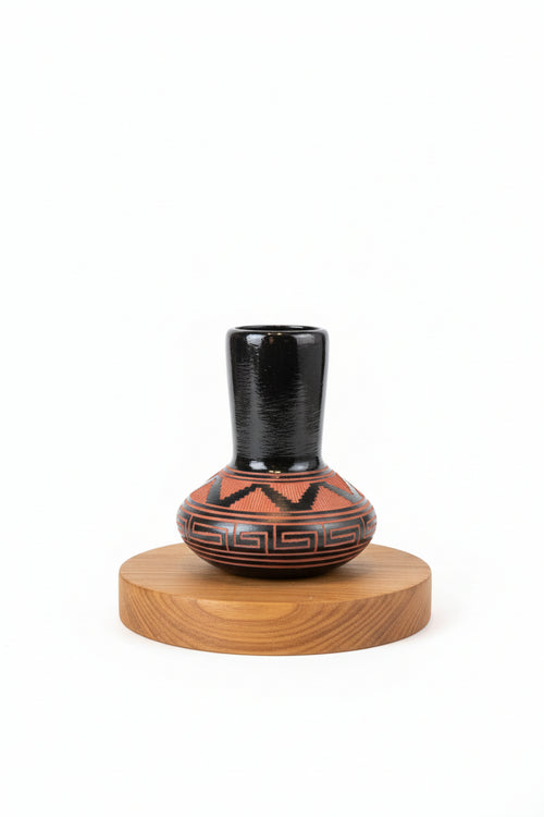 Navajo Ceramic Vase by Michael Davis 5"H x 4.5"W