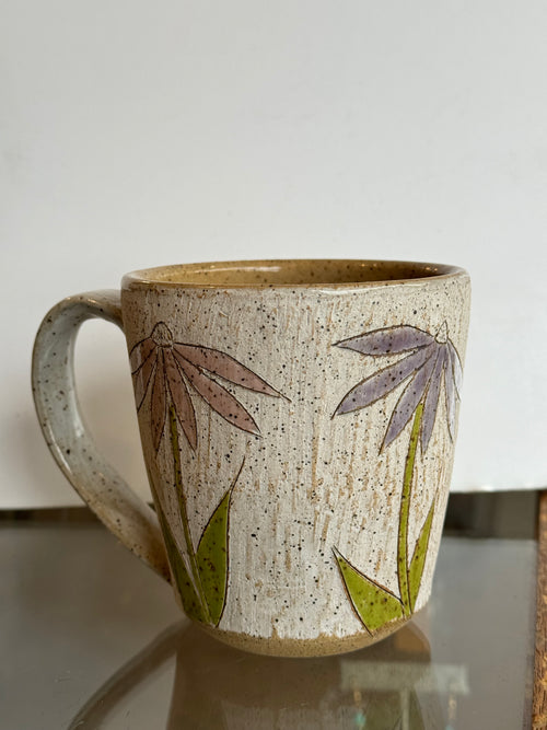 4-Flower Handmade Ceramic Mug