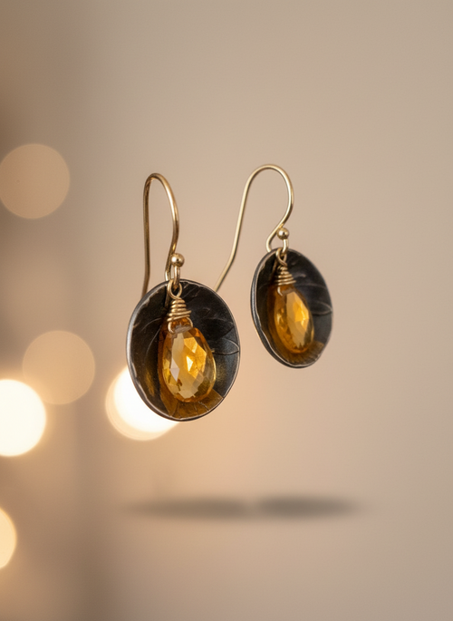Citrine Earrings - Handmade in Sedona Arizona