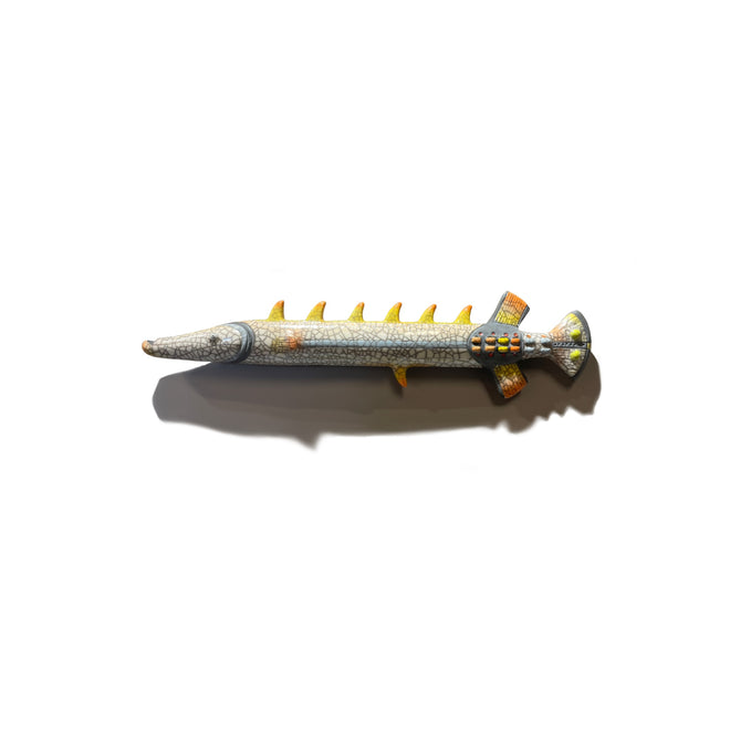 Ceramic Trumpet Fish Hanging (Yellow)