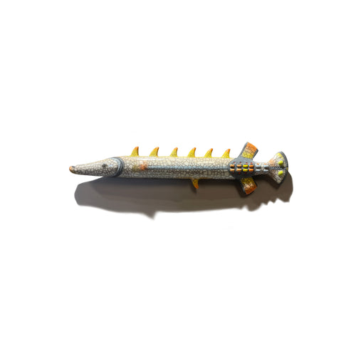 Ceramic Trumpet Fish Hanging (Yellow)