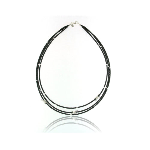 3-Strand Hematite Necklace