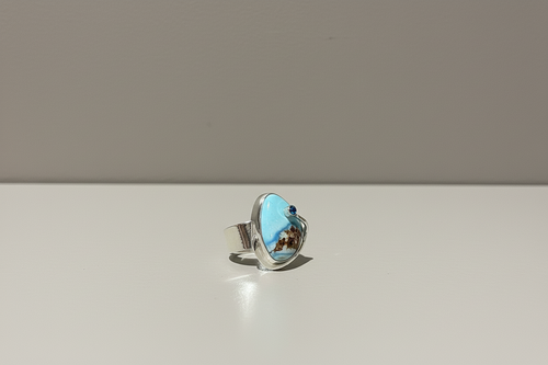 Lavender Turquoise & Blue Sapphire Ring