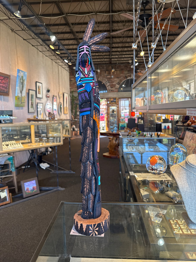 21-inch Kachina Sculpture by Navajo Artist Jerald Guy