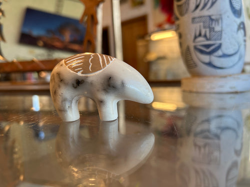 Shana Sam Horsehair Pottery –Brown Colored Bear Statue