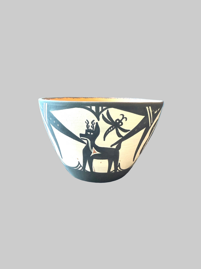 Darla Westika Zuni Pot — 4″ × 6″ — Hand-Painted Native Clay