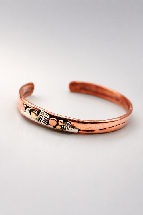 David Pritchard Petite Copper & Mixed Metal Bracelet