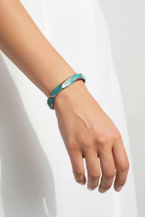 Copper Patina Bracelet by Chikako Myers  - Thin