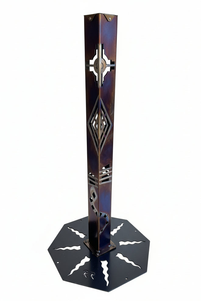 Copper Color Round Ring Head Sculpture