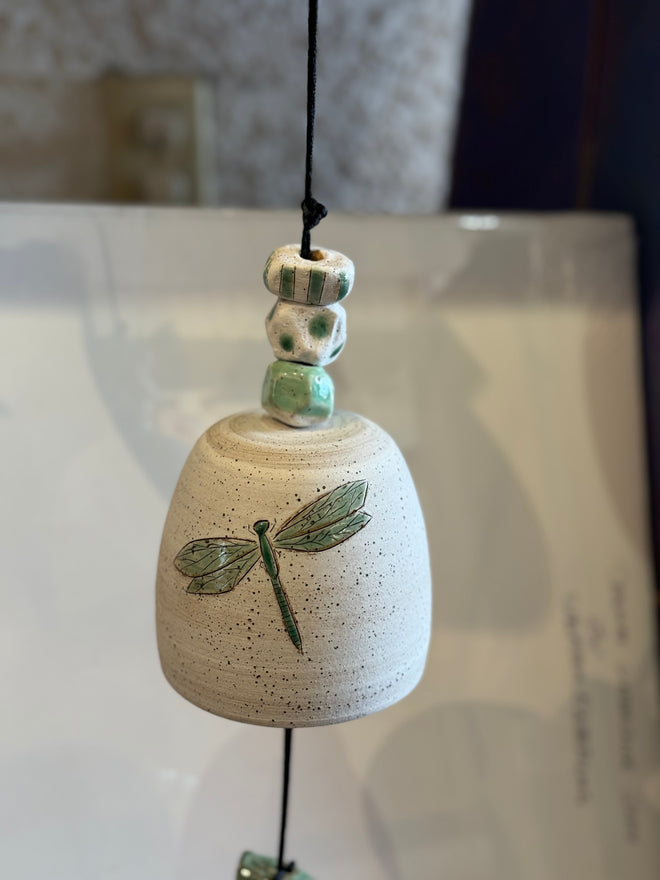 Handmade Dragonfly Ceramic Bell