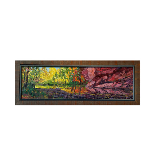 Autum Passage 18 x 49 (Palette knife oil)