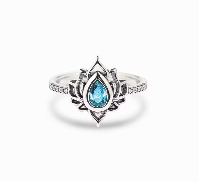 sterling silver lotus Ring