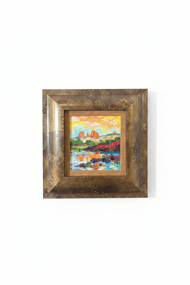 Sunset Reflections (Framed) — Cathedral Rock Sedona Arizona