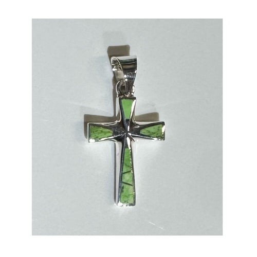 Gaspeite Cross Pendent