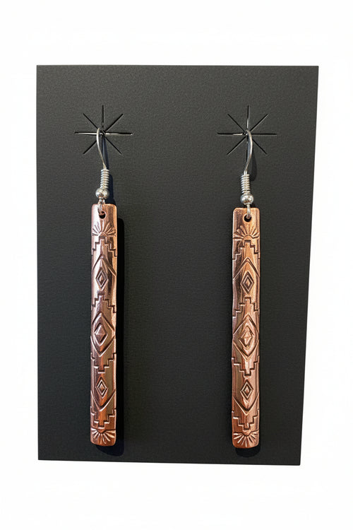 Copper Earrings by Navajo Artist Felicia Etcitty