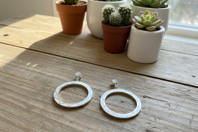 Medium Mother of Pearl Hoops