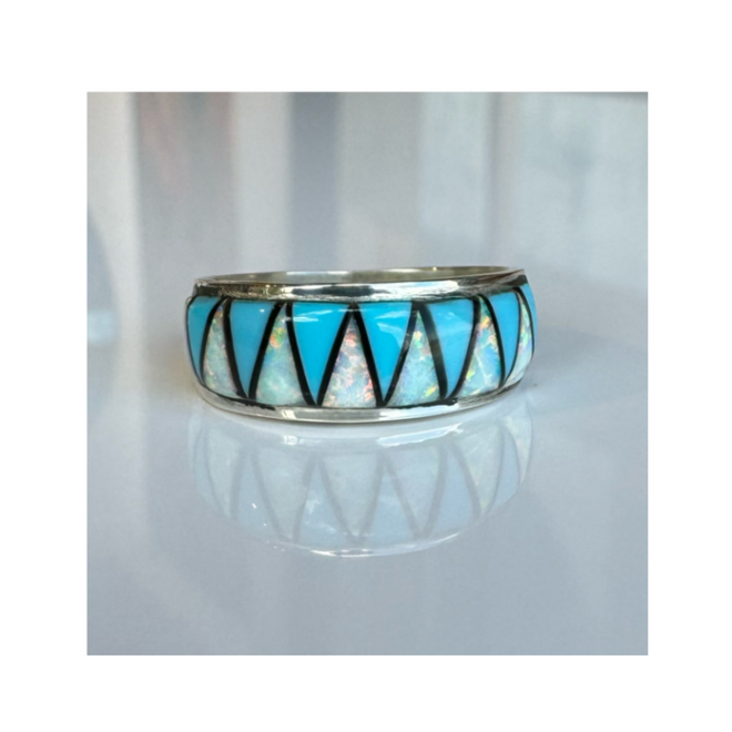 Turquoise and Mother of Pearl  Ring