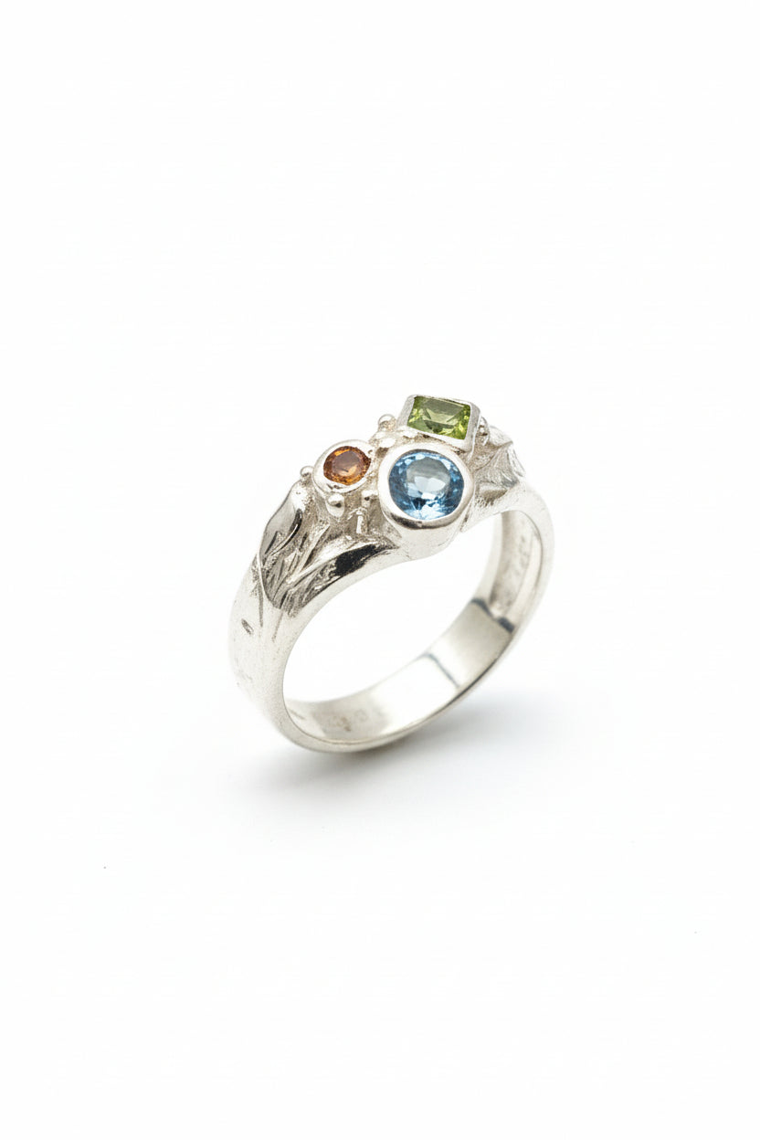Handmade Multi Stone Ring – Raku Gallery