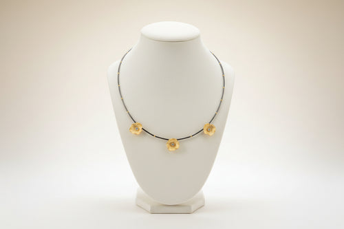 3-Petal Sterling Silver Necklace — Handmade Floral Pendant Jewelry