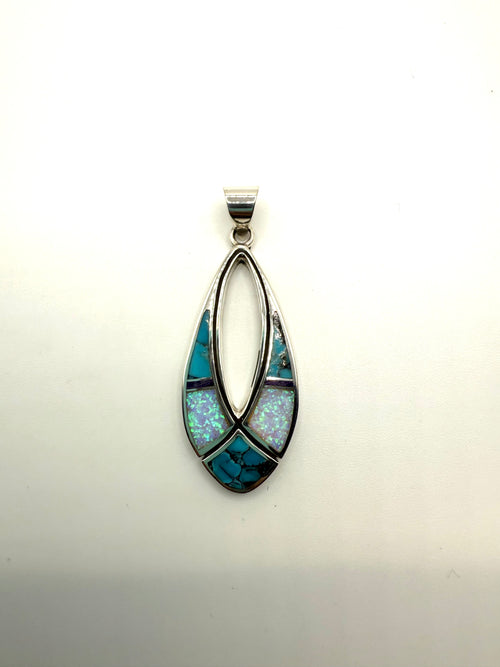 Sugilite, Opal & Turquoise Pendent
