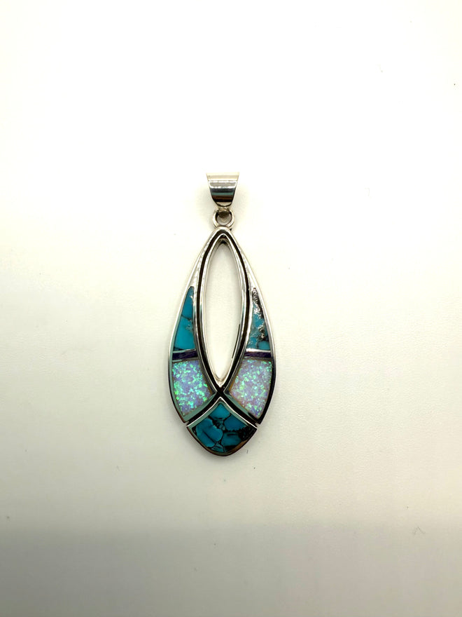 Sugilite, Opal & Turquoise Pendent
