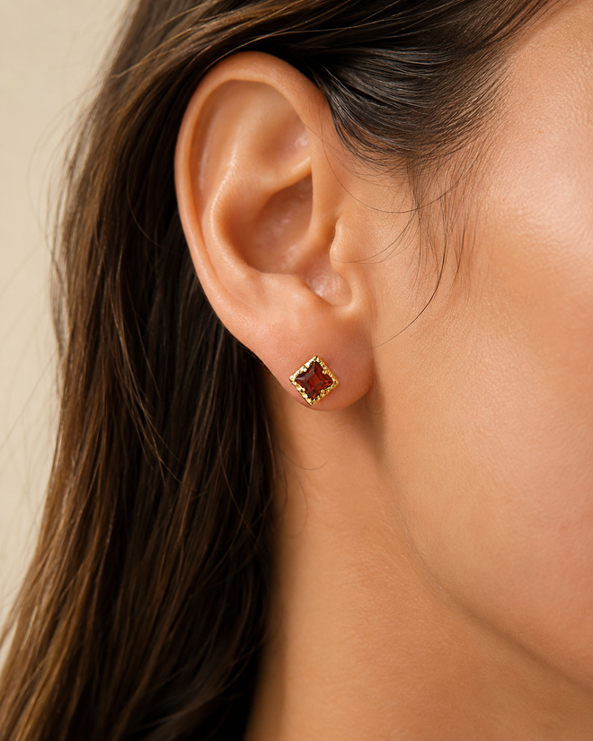 January Birthstone Earrings