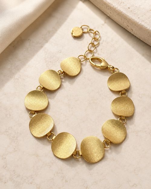 Gold Disc Bracelet