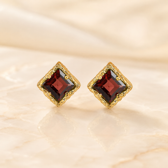 Garnet Jewelry - Garnet Earrings