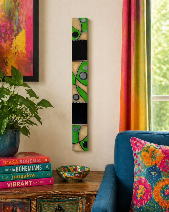 Green Color - Southwest Totems 20.5”h x 4”w by Julie Hemer