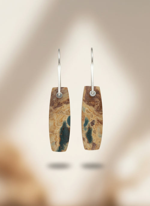 Slate Mountain Jasper Earrings by Nancy Foo