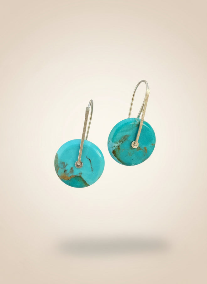 Kingman Turquoise Earrings by Nancy Foo