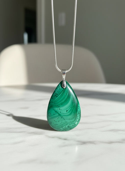 Malachite Necklace by Nancy Foo