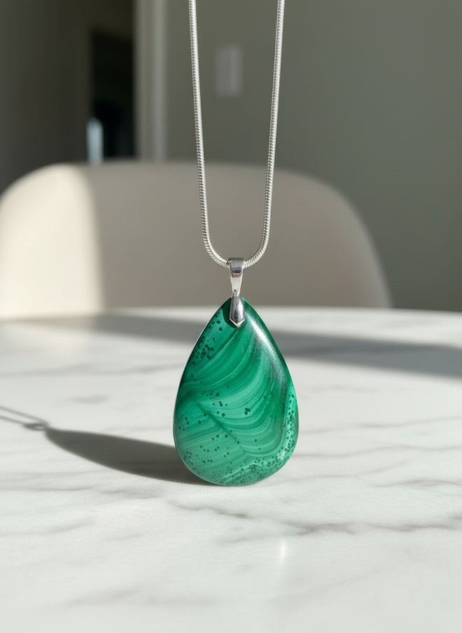 Malachite Necklace by Nancy Foo