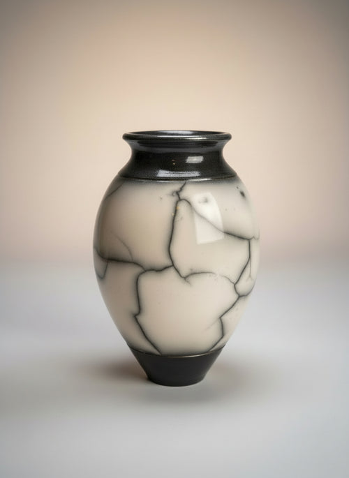 Naked Raku Vase by Bob Smith – 11.5"h x 7.5"w