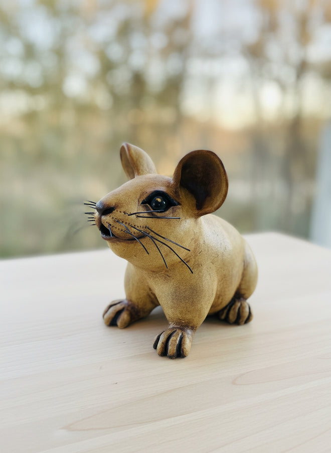 Handmade Ceramic Pika – Sculpture by Sumati Colpitts