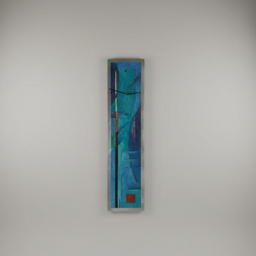 Hand Painted One of a kind aluminum clock