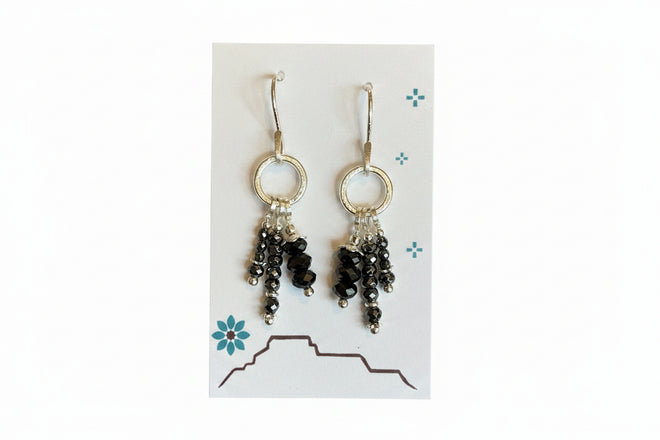 Hematite & Black Spinal Earrings
