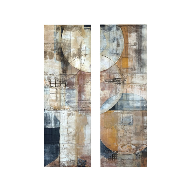 Diptych #1 Abstract 49h x 15.5w each