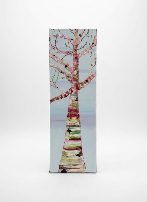 Looking up to Spring 24”x8” oil on canvas