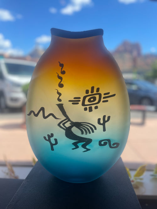 Petroglyph Standing Stone Vase