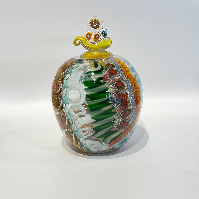 Multicolor Handblown Glass Vase