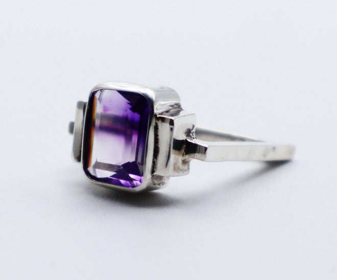 Bicolor Amethyst Ring