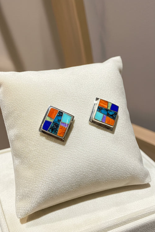 Square Post Stud Earrings