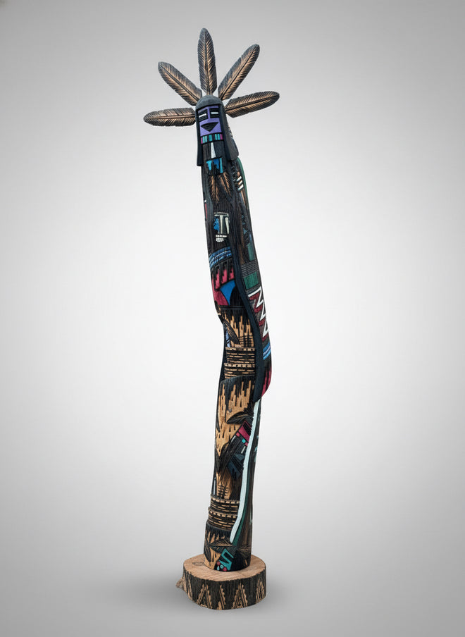 24-inch Kachina Sculpture by Navajo Artist Jerald Guy