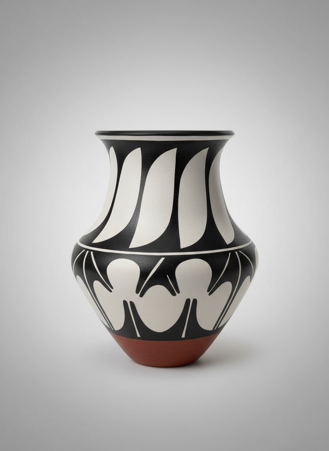 Santo Domingo (Kewa) Pueblo Ceramics by Artist Robert Aguilar 9.5"H x 8"W