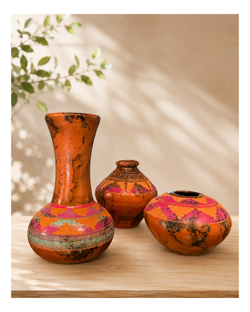 Handmade Navajo Horsehair Pottery Vase by Manuel Brieno | One-of-a-Kind Native American Art