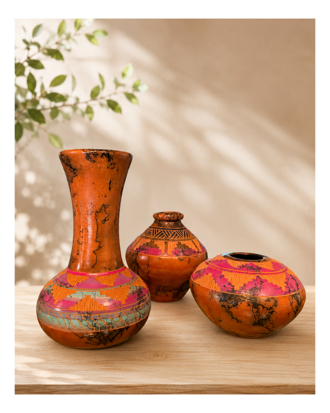 Handmade Navajo Horsehair Pottery Vase by Manuel Brieno | One-of-a-Kind Native American Art