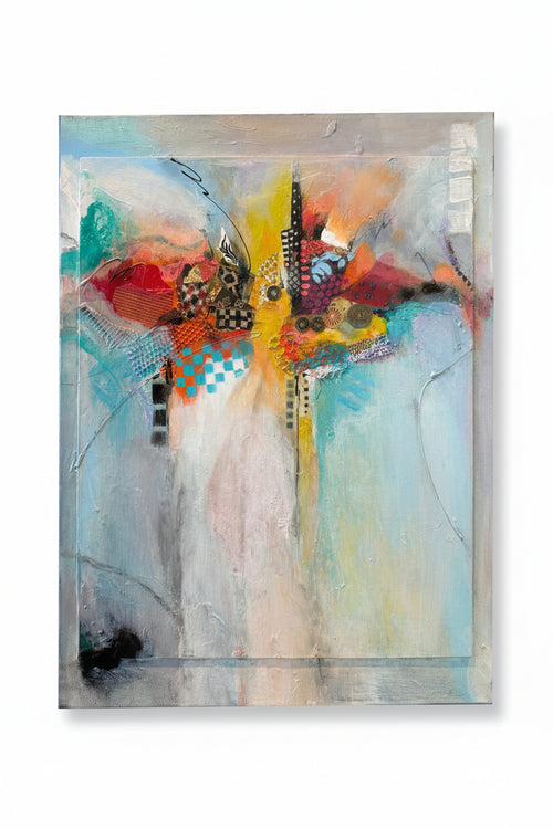 Red Landscape 24" H x 28" W (Original Mixed Media by Michael Colpitts)